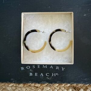 New Tortoise Colored Resin Hoop Earrings